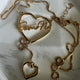 Collar de Corazón con Siamo Noi Name y mini corazón en 18k Gold Filled, medida de 41 a 45cm