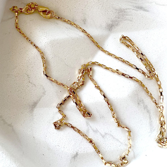 Collar de cadena Mini Link en 18k Gold Filled, medida 60cm