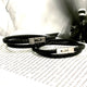 Pulsera doble de cuero con broche de acero