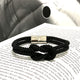 Pulsera Negra de cordón con nudo