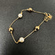 Pulsera de perlas y beads, 18k Gold Filled, medida 17 a 20cm