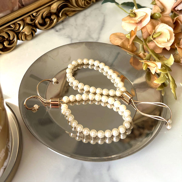 Pulsera ajustable de perlas, 18k Gold Filled en 5mm