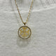 Charm placa Siamo Noi de 20mm con trancadero en 18k Gold Filled