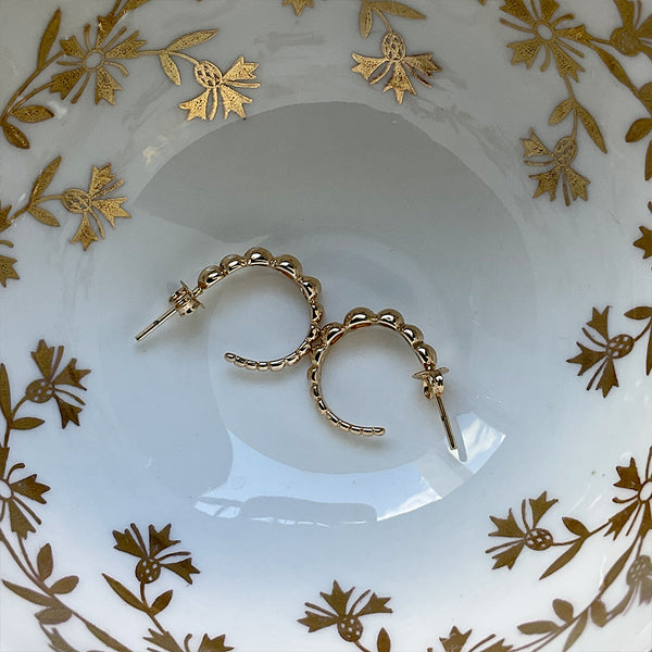 Argolla de bead abierta en 18k Gold Filled