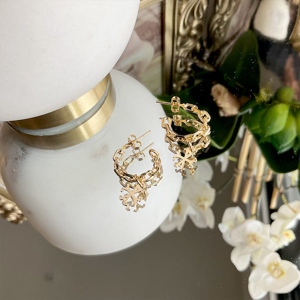 Argolla paperclip en 18k Gold Filled