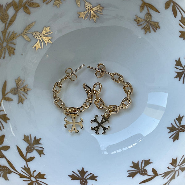 Argolla paperclip en 18k Gold Filled