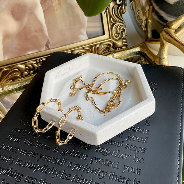 Argolla paperclip en 18k Gold Filled