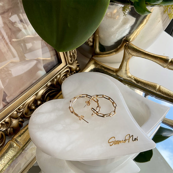 Argolla paperclip en 18k Gold Filled