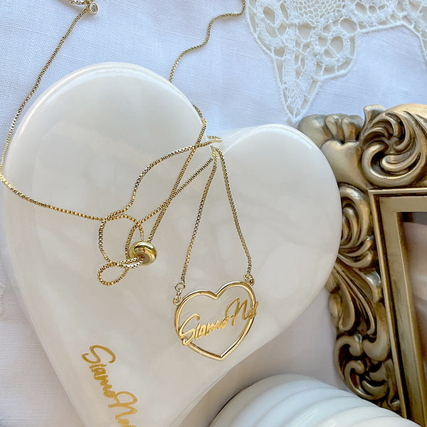 Collar Corazon Escrito Siamo Noi