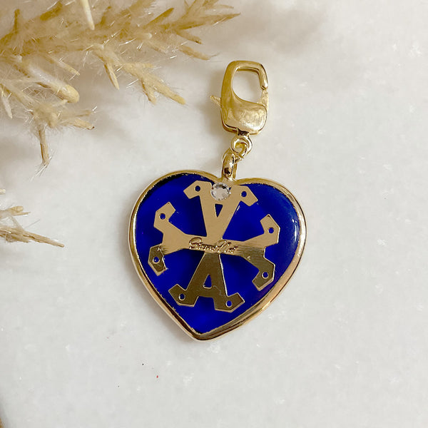 Dije charm corazon grande de murano con símbolo Siamo Noi