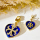 Dije charm corazon grande de murano con símbolo Siamo Noi