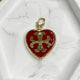 Dije charm corazon grande de murano con símbolo Siamo Noi