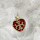 Dije charm corazon grande de murano con símbolo Siamo Noi
