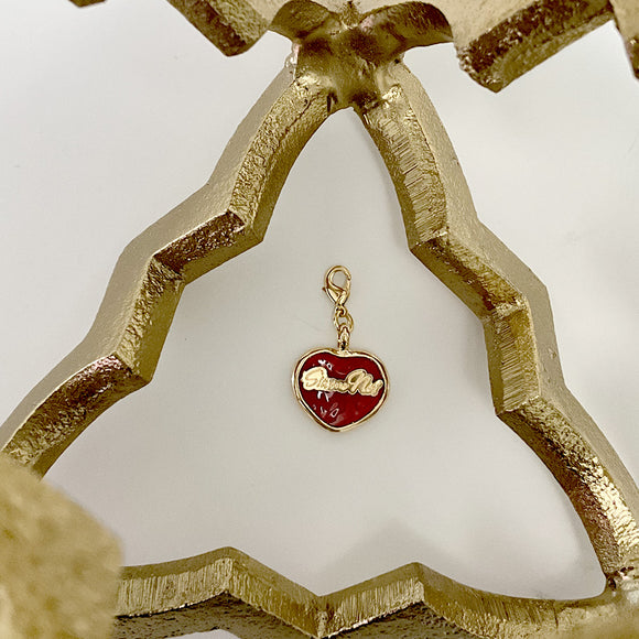Dije corazon murano jelly rojo pequeño