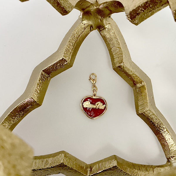 Dije corazon murano jelly rojo pequeño