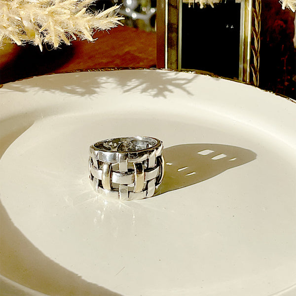 Anillo de plata 925 con oro de 14k medida 7
